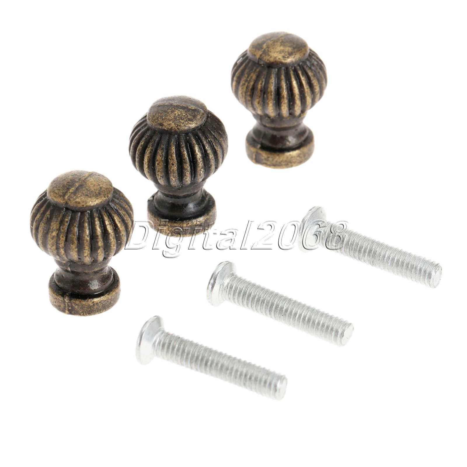 6pcs Antique Brass Drawer Cabinet Cupboard Door Window Handle Pull